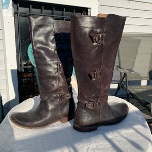 Frye Brown knee high boots. Size 8